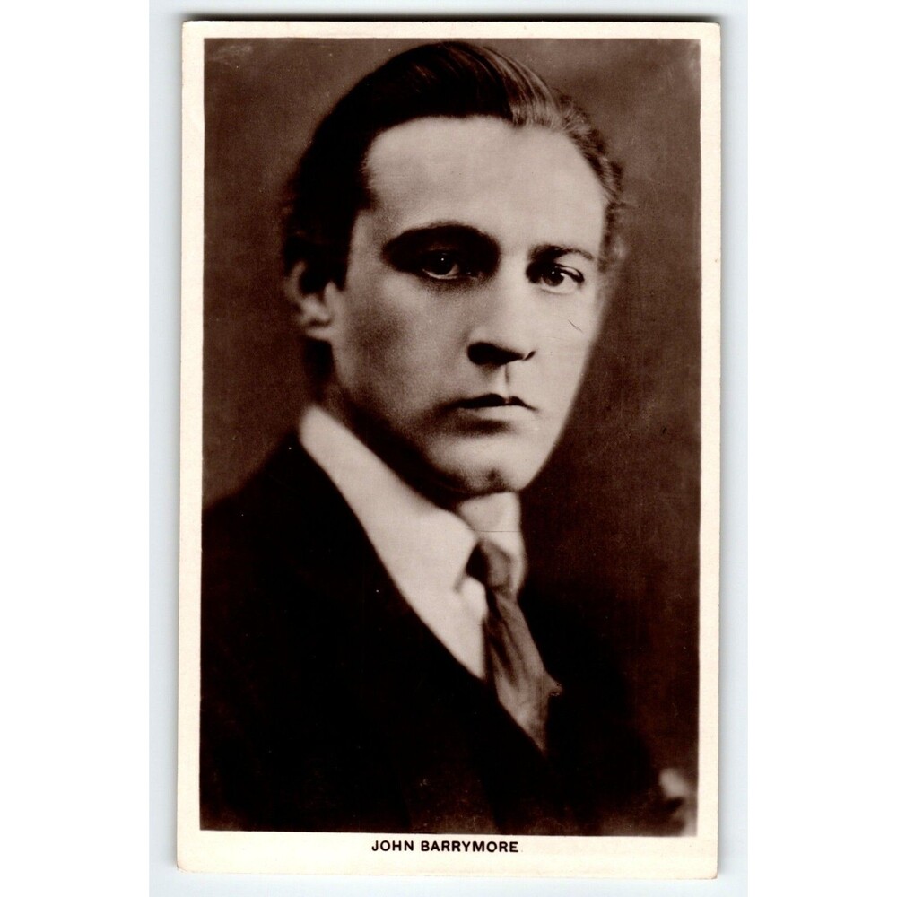 John Barrymore Real Photo Postcard RPPC American Actor Vintage Posted UK